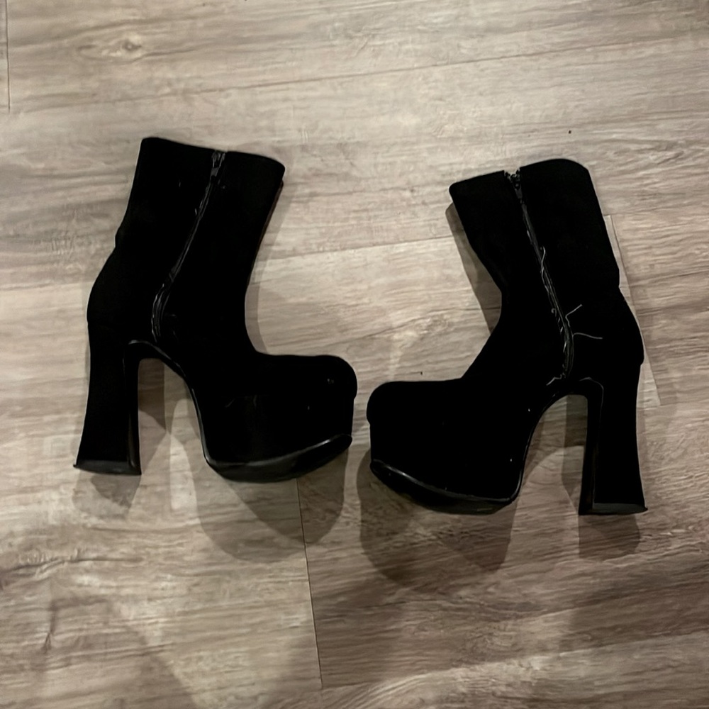 Suede platforms